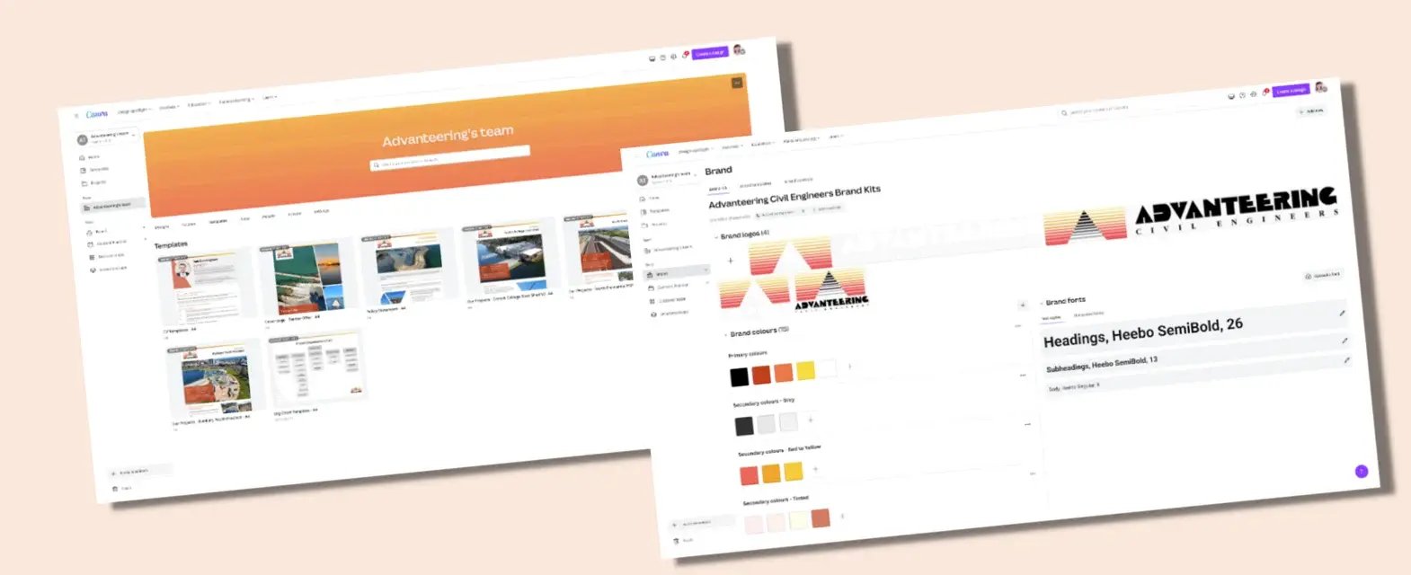 Advanteering Civil Engineering's Canva Brand Toolkit