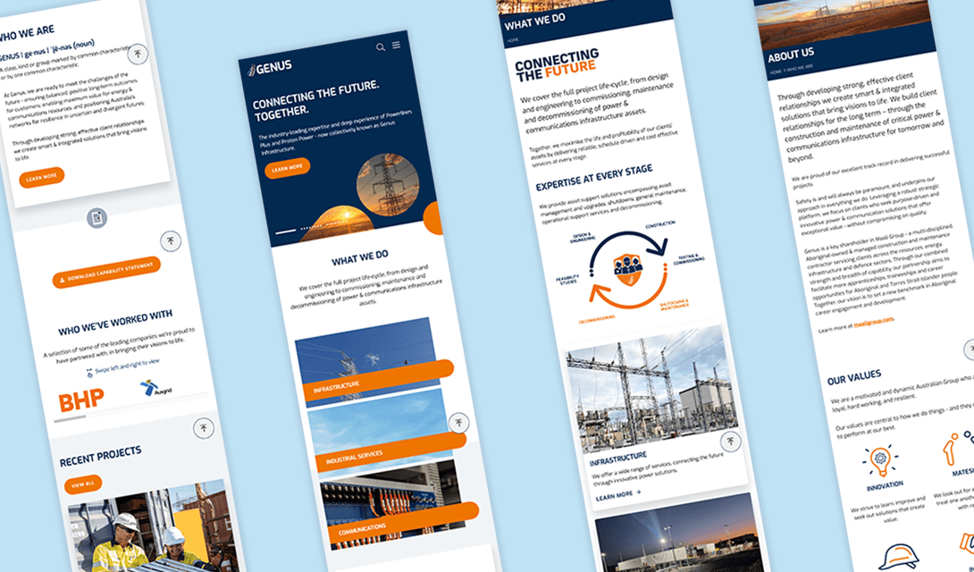 Genus Group Mobile Responsive Website