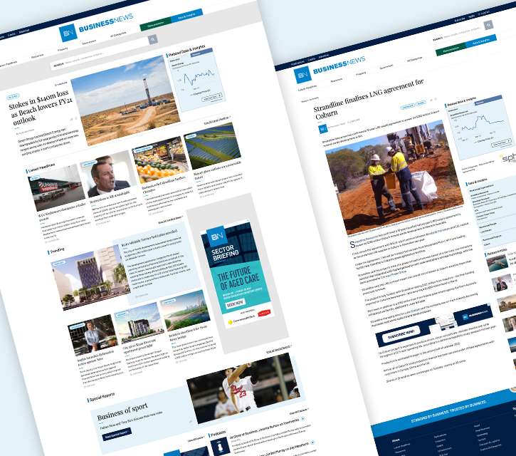 Business News - Full site re-design to meet the needs of a loyal customer base