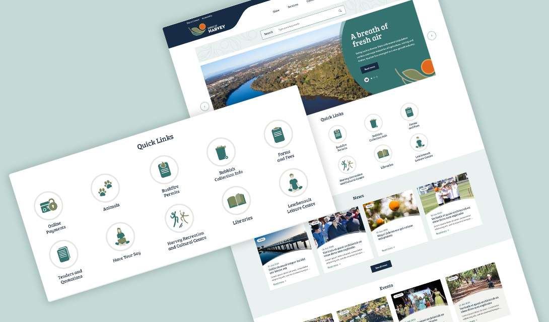 Shire of Harvey - A fresh new design and improved user experience