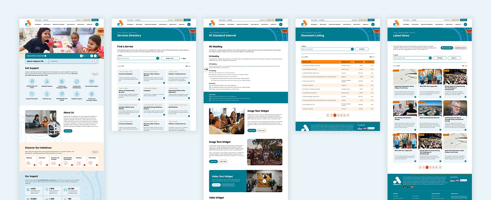 Anglicare website imagery