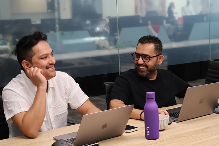 ALYKA team members Arjun and Hardik