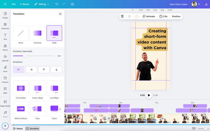 Canva Transitions