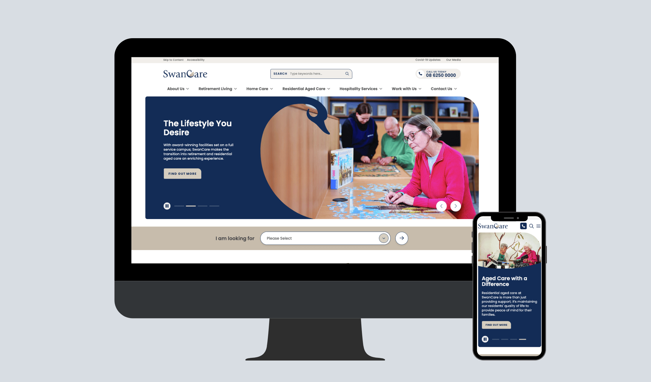 Swancare - Revitalising an aged care website