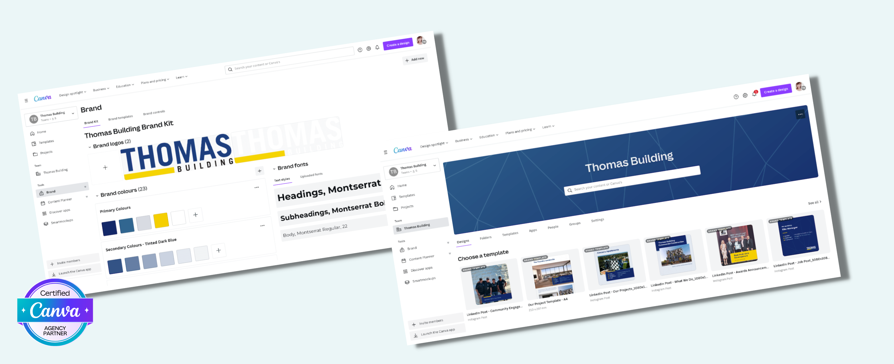 Thomas Building - Creating a digital presence from scratch with Canva