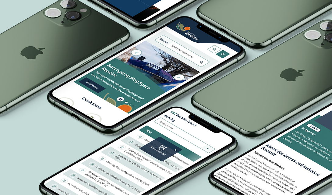 Shire of Harvey Web Development Result